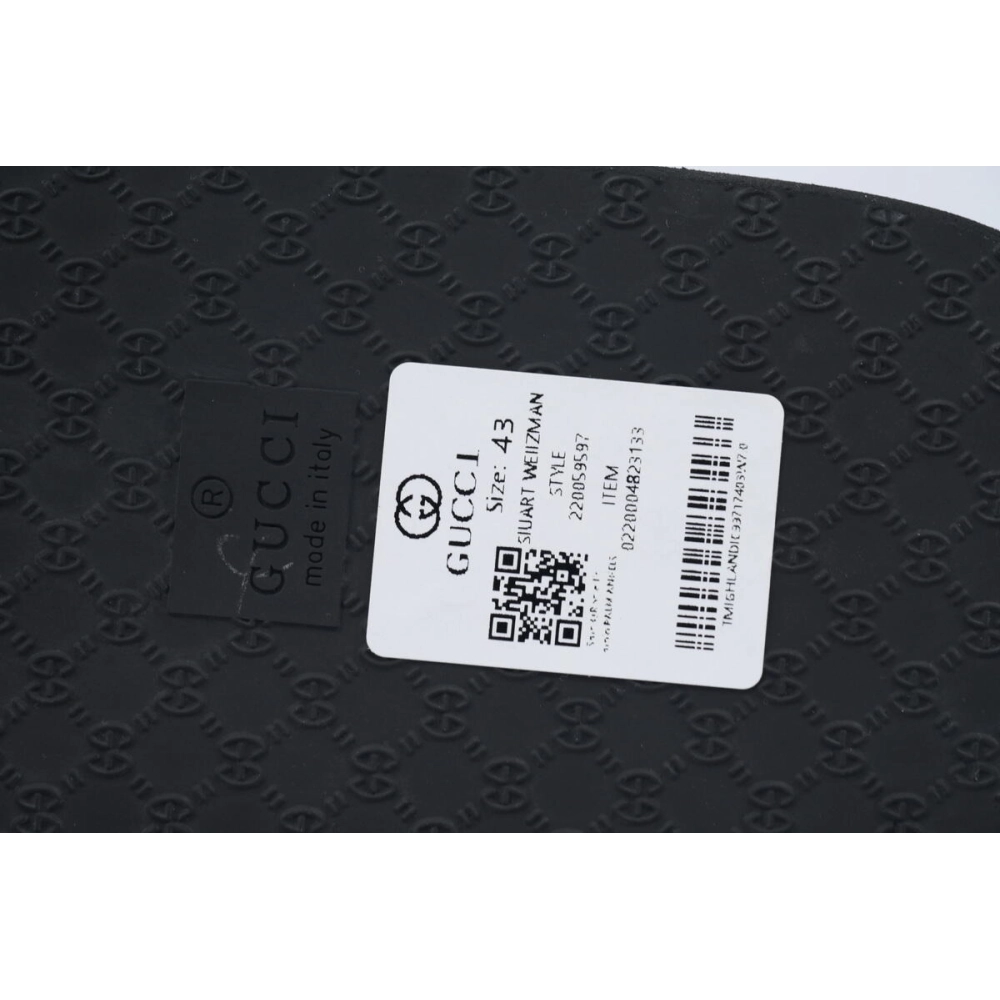 Gucci Slippers Double G White Black