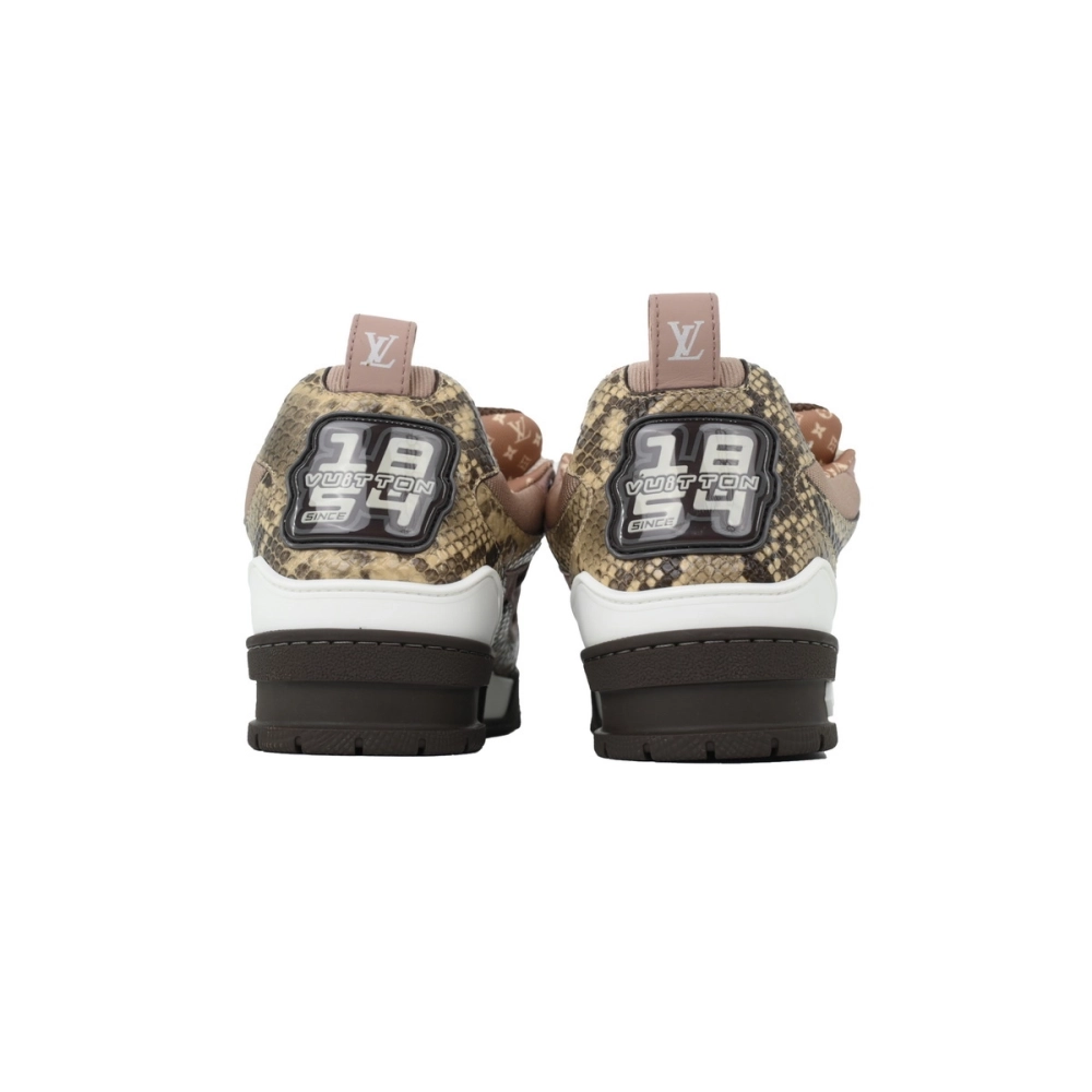 Louis Vuitton LV Skate Sneaker Khaki Colored Rhinestone