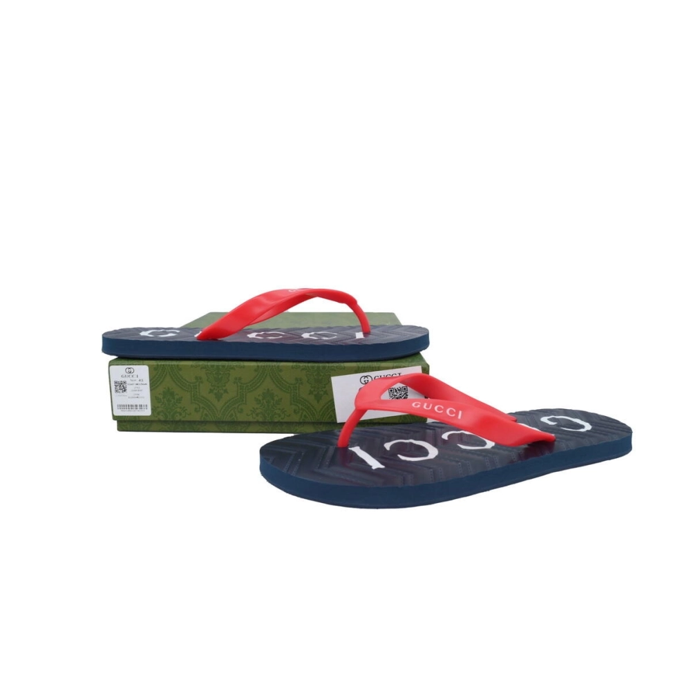 Gucci Slippers Double Black And Red