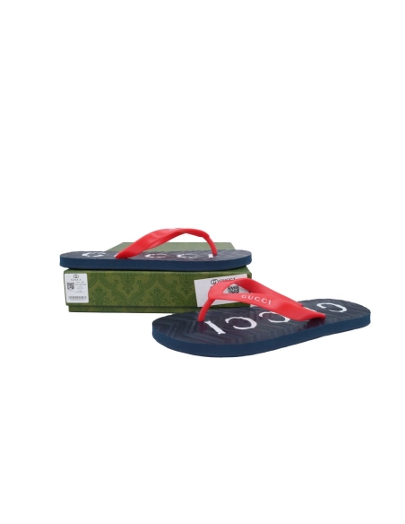 Gucci Slippers Double Black And Red