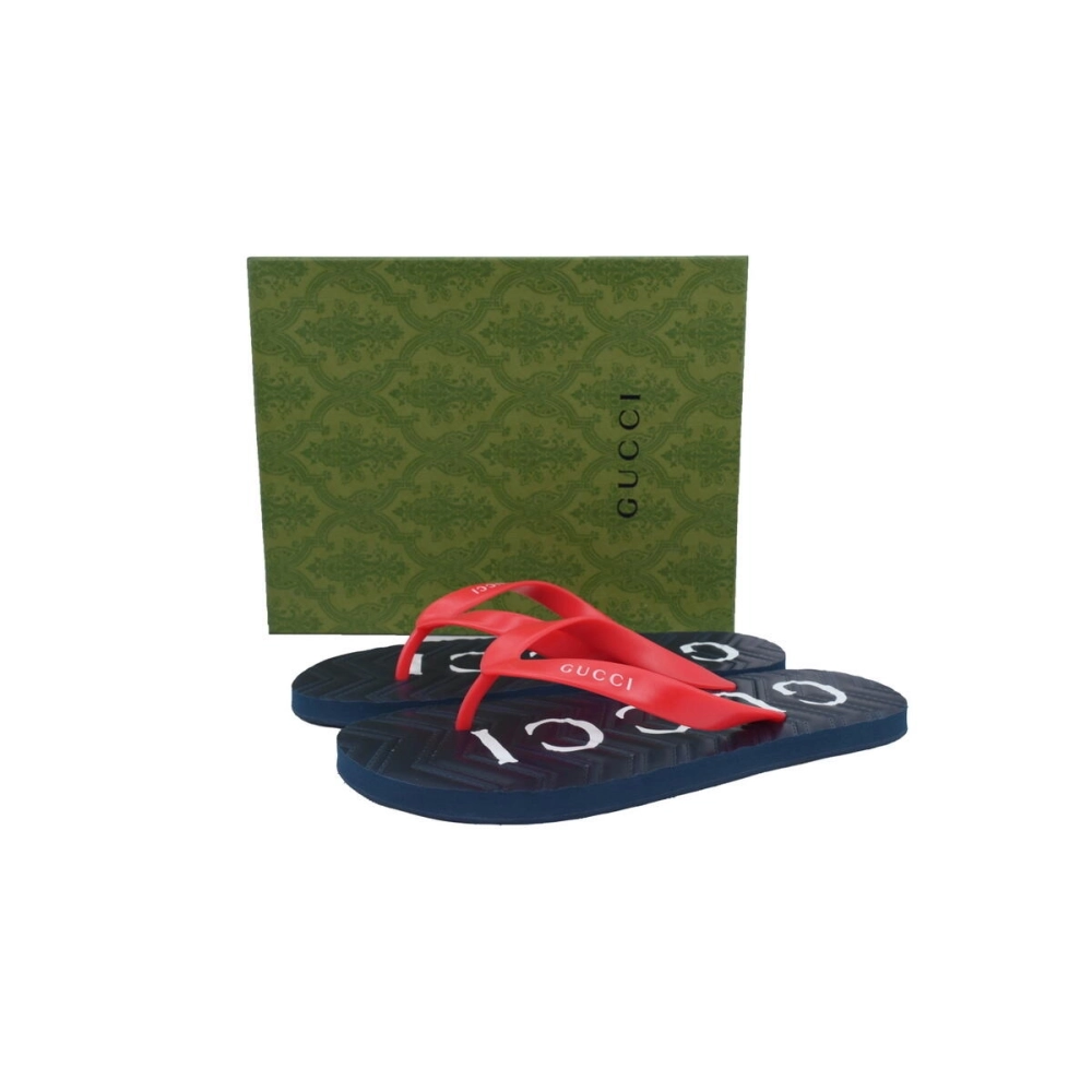 Gucci Slippers Double Black And Red