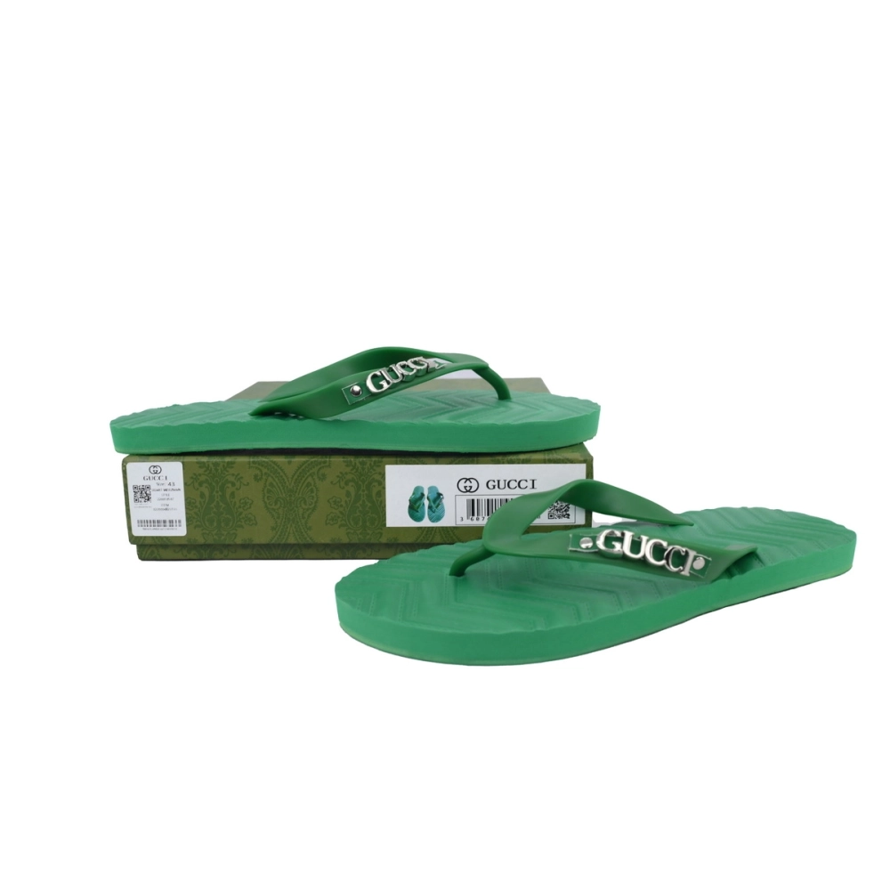 Gucci Slippers Striped Green