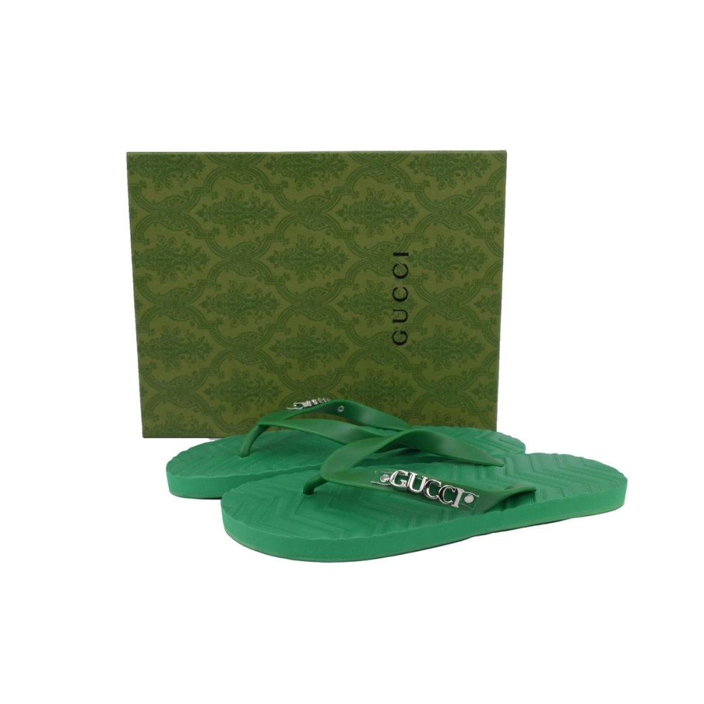 Gucci Slippers Striped Green
