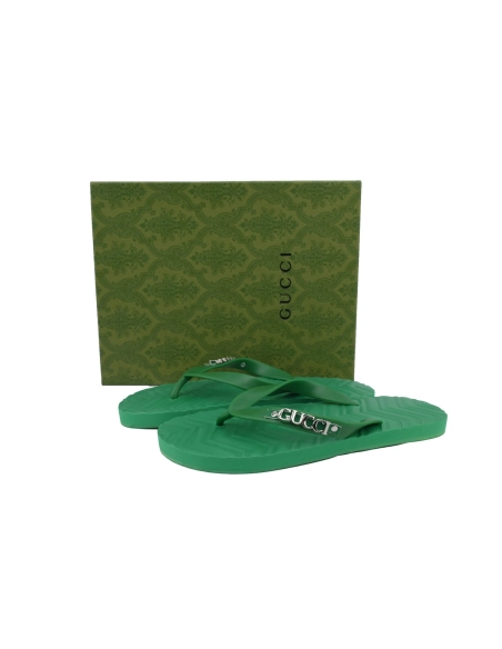Gucci Slippers Striped Green
