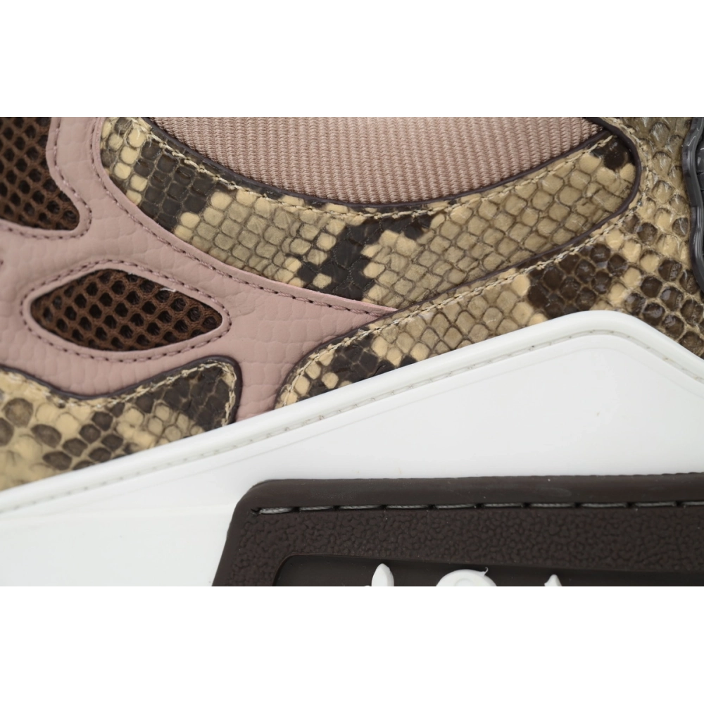 Louis Vuitton LV Skate Sneaker Khaki Colored Rhinestone