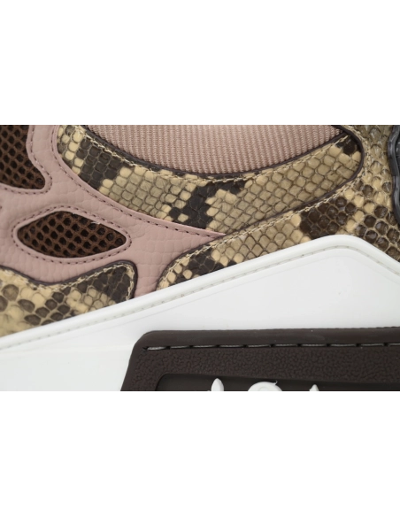 Louis Vuitton LV Skate Sneaker Khaki Colored Rhinestone