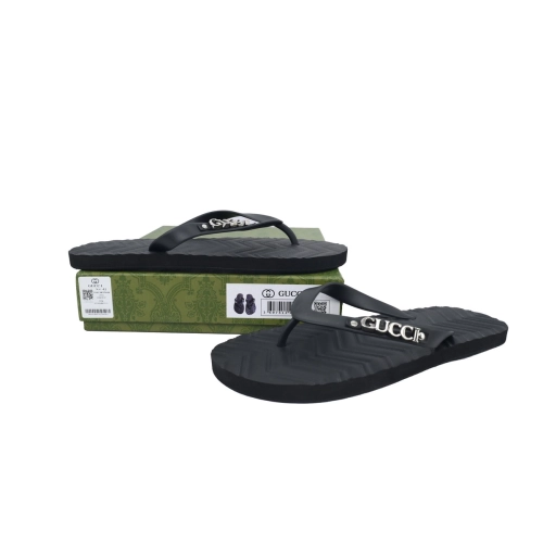 Gucci Slippers Silver Black