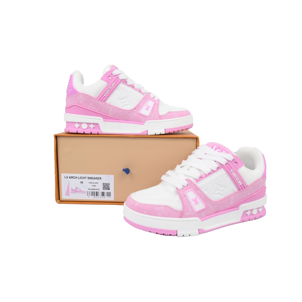 Louis Vuitton Trainer White Pink Cowboy