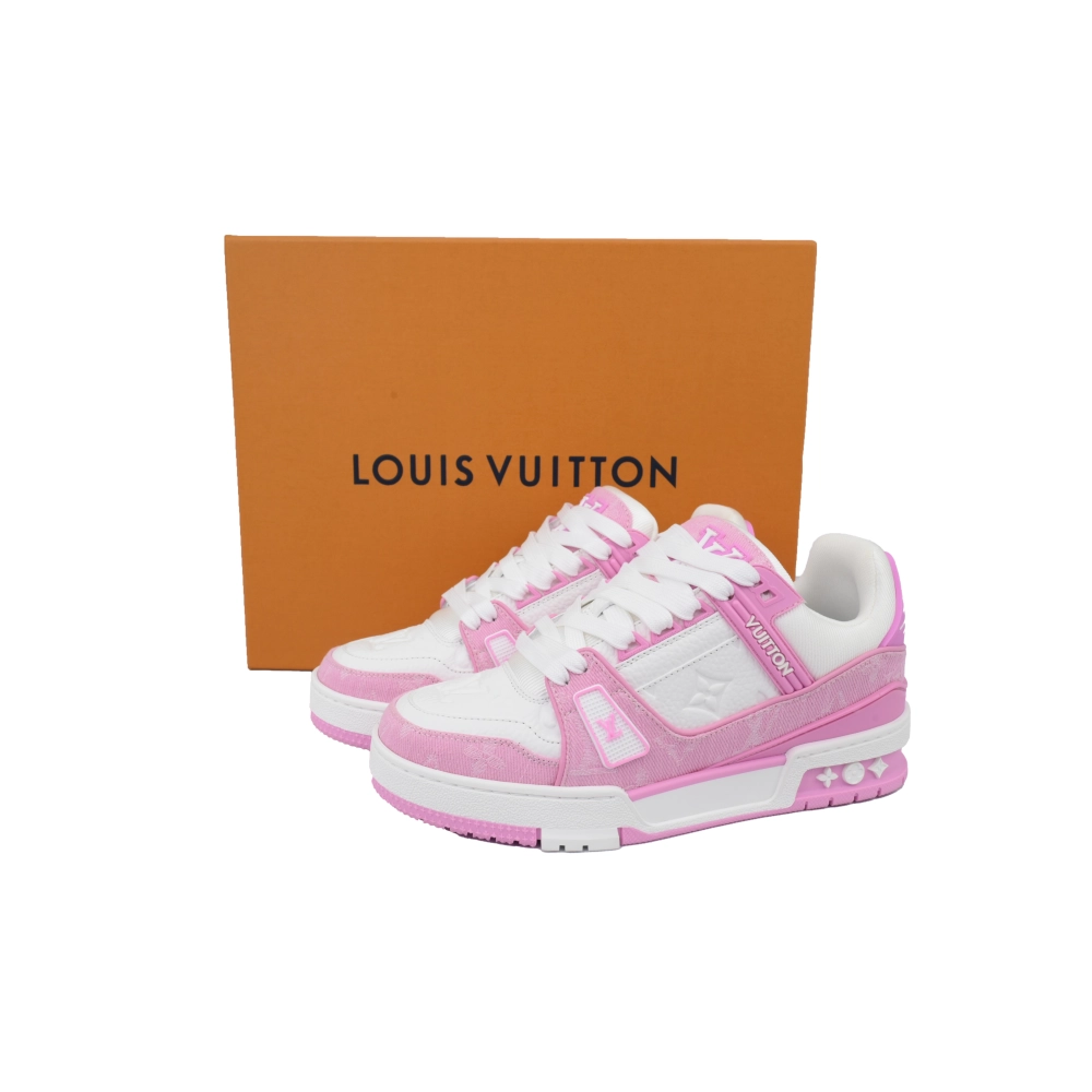 Louis Vuitton Trainer White Pink Cowboy