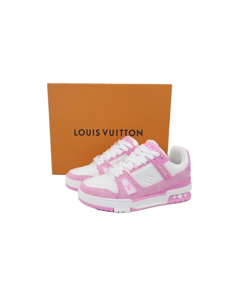 Louis Vuitton Trainer White Pink Cowboy