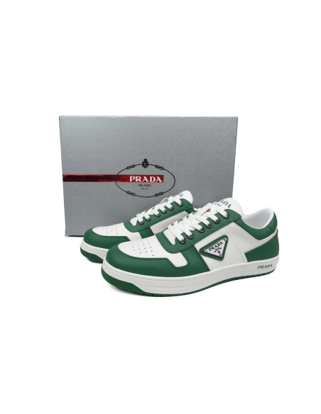 Prada Downtown Low Sneakers White Green
