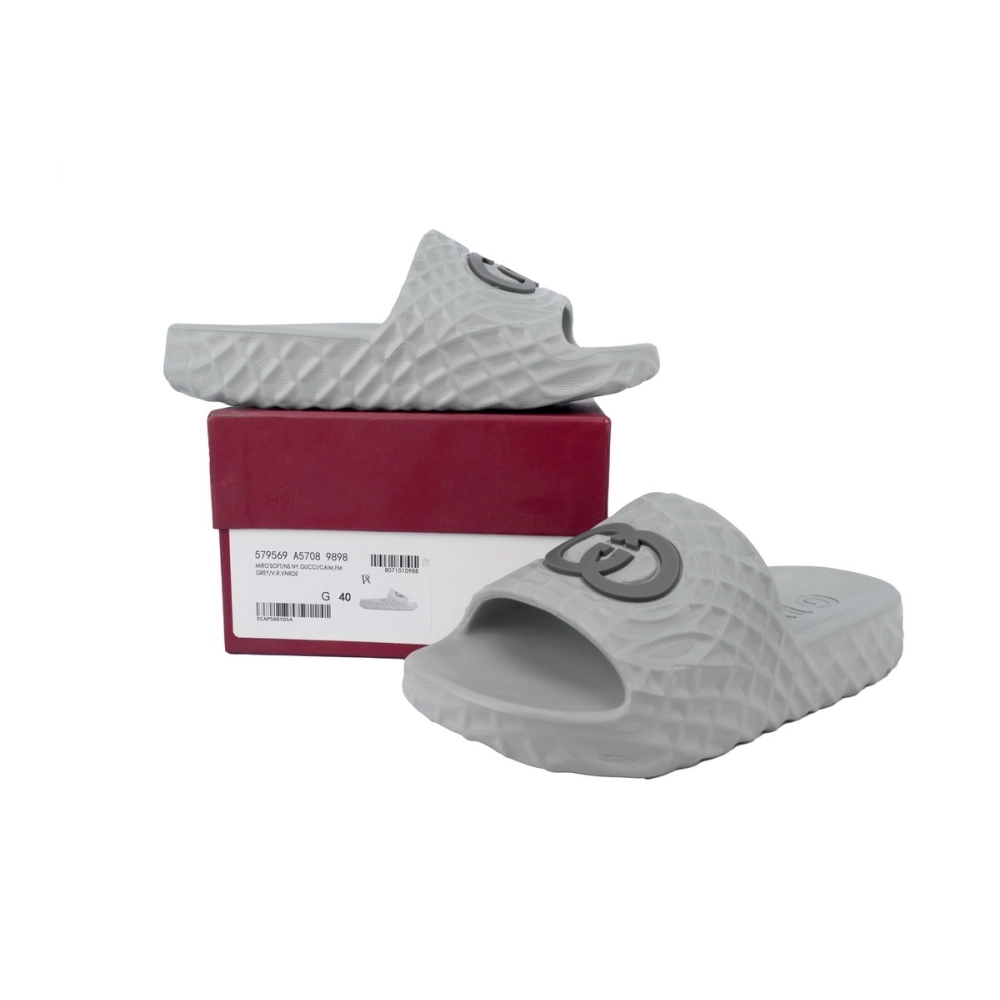 Gucci Double G Slippers Grey