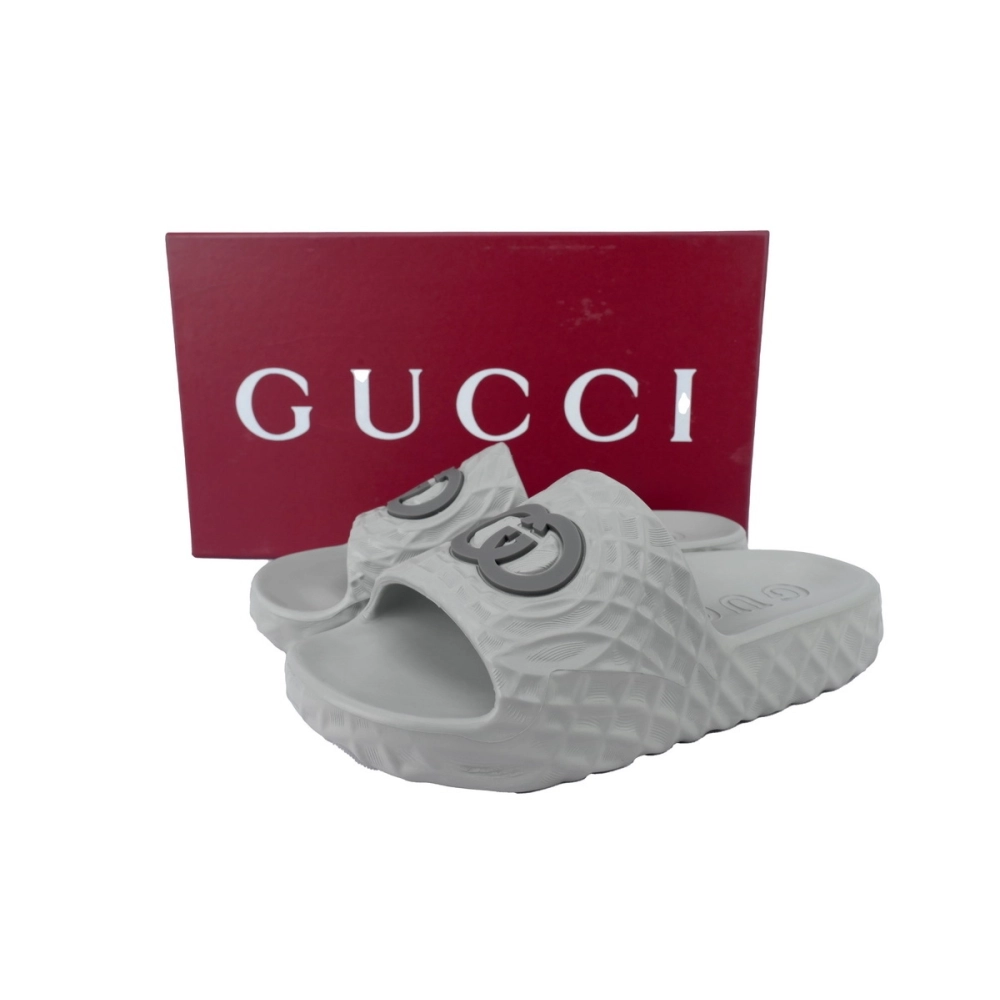 Gucci Double G Slippers Grey