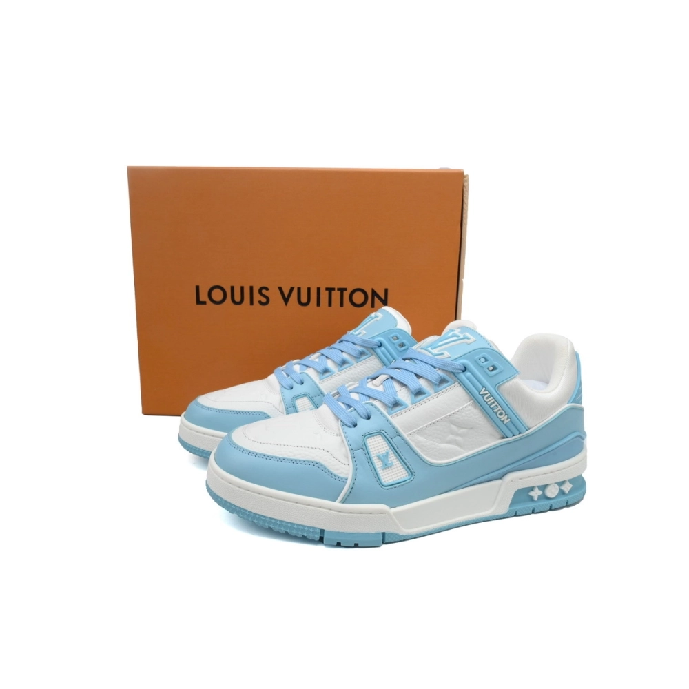 Louis Vuitton Trainer Low White Sky Blue