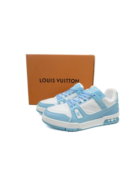Louis Vuitton Trainer Low White Sky Blue