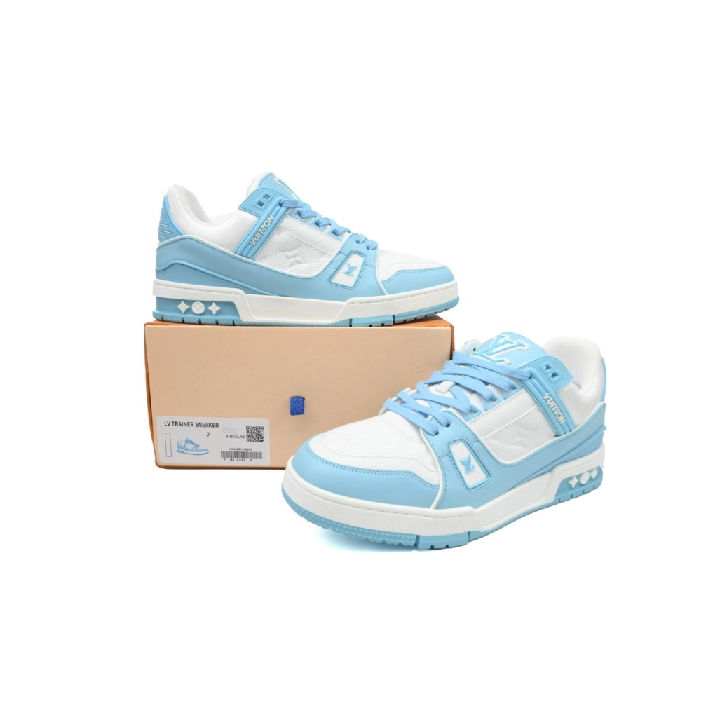 Louis Vuitton Trainer Low White Sky Blue