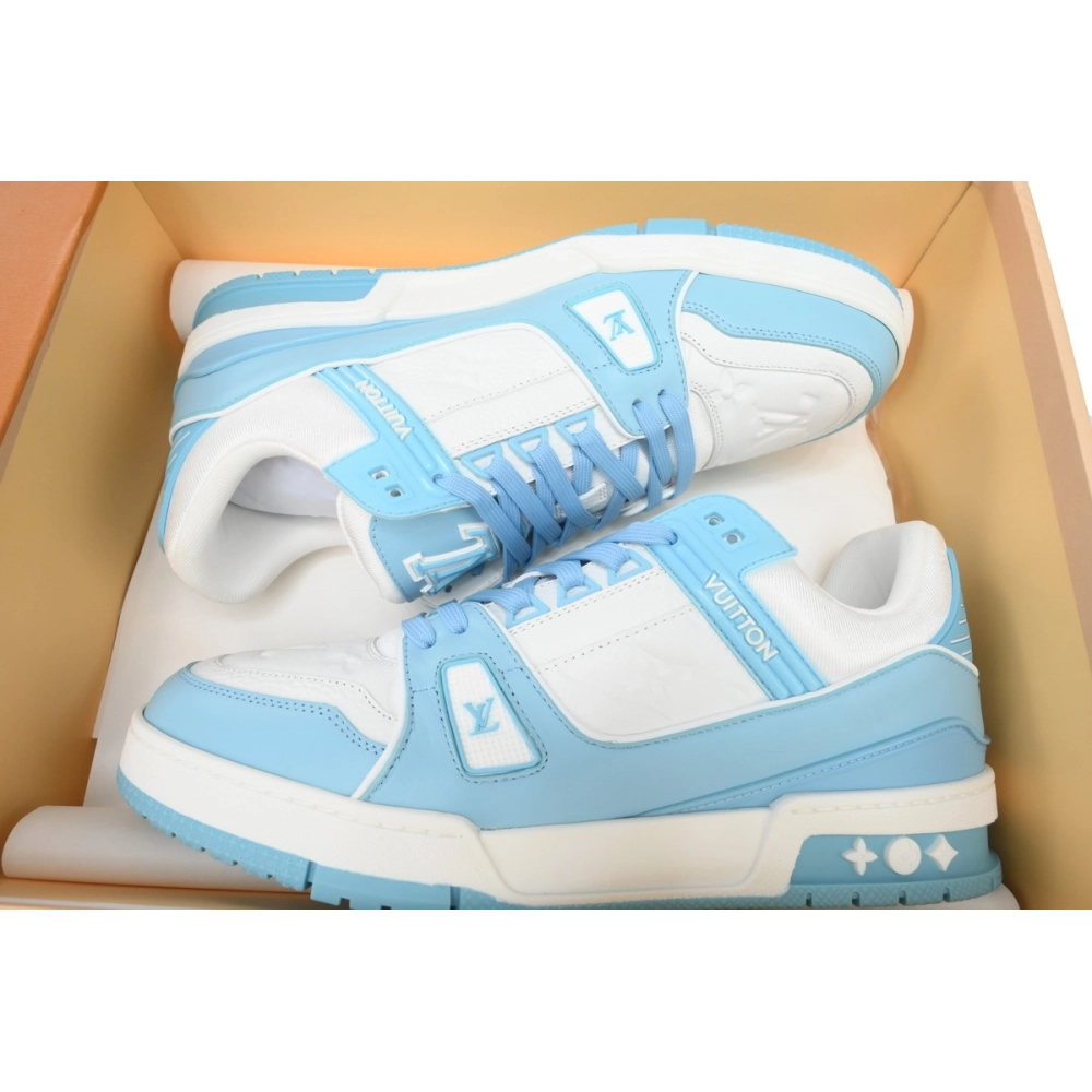 Louis Vuitton Trainer Low White Sky Blue