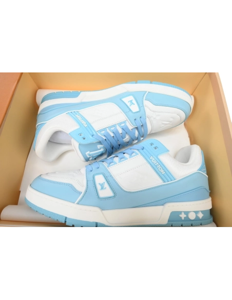 Louis Vuitton Trainer Low White Sky Blue