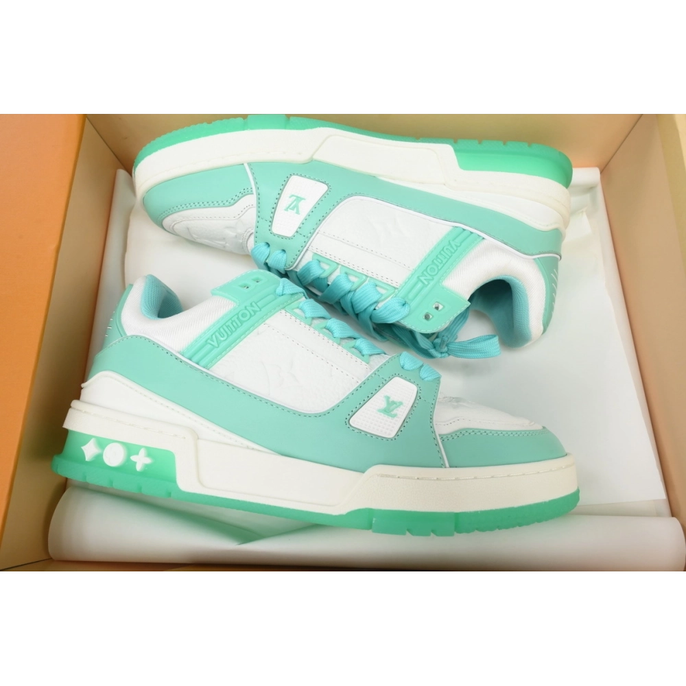 Louis Vuitton Trainer Green White 1A8KBS