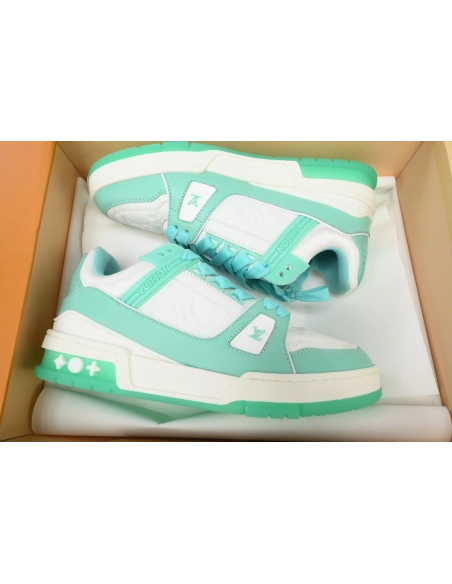 Louis Vuitton Trainer Green White 1A8KBS