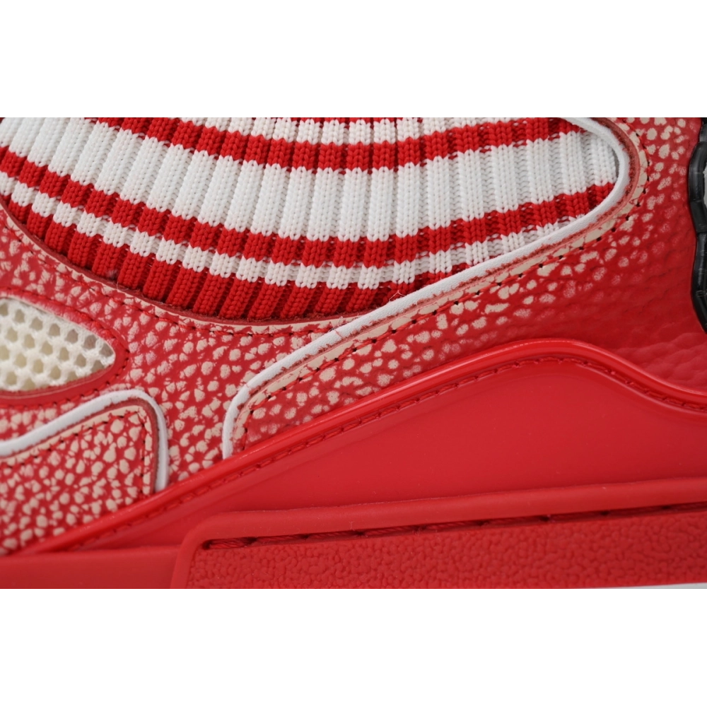 Louis Vuitton LV Skate Sneaker Knitted Collar Red 1AHSVL