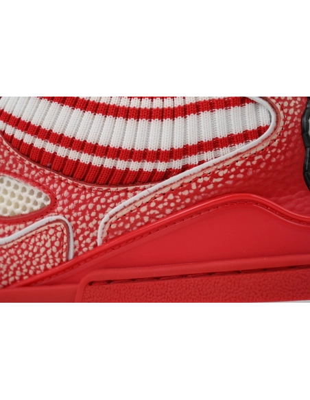 Louis Vuitton LV Skate Sneaker Knitted Collar Red 1AHSVL