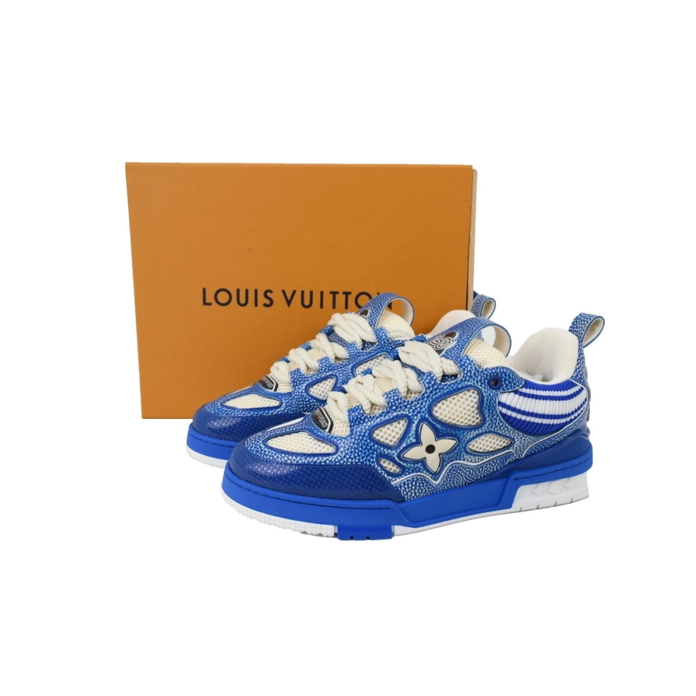 Louis Vuitton LV Skate Sneaker Knitted Collar Blue 1AHSXP