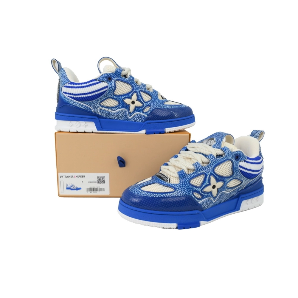 Louis Vuitton LV Skate Sneaker Knitted Collar Blue 1AHSXP