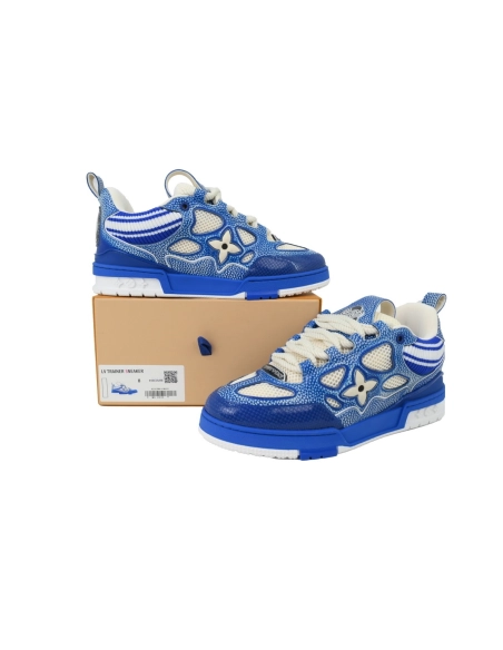 Louis Vuitton LV Skate Sneaker Knitted Collar Blue 1AHSXP