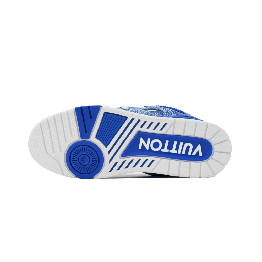 Louis Vuitton LV Skate Sneaker Knitted Collar Blue 1AHSXP