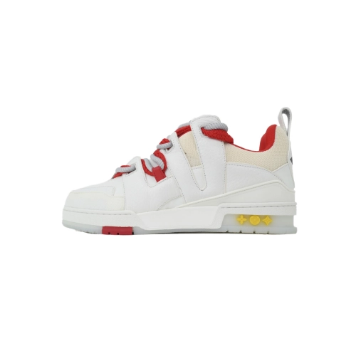 Louis Vuitton LV Skate Sneaker White And Red Flowers