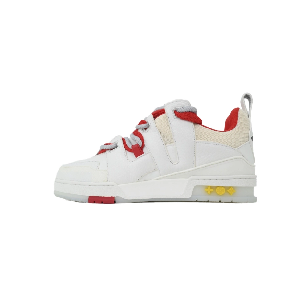 Louis Vuitton LV Skate Sneaker White And Red Flowers