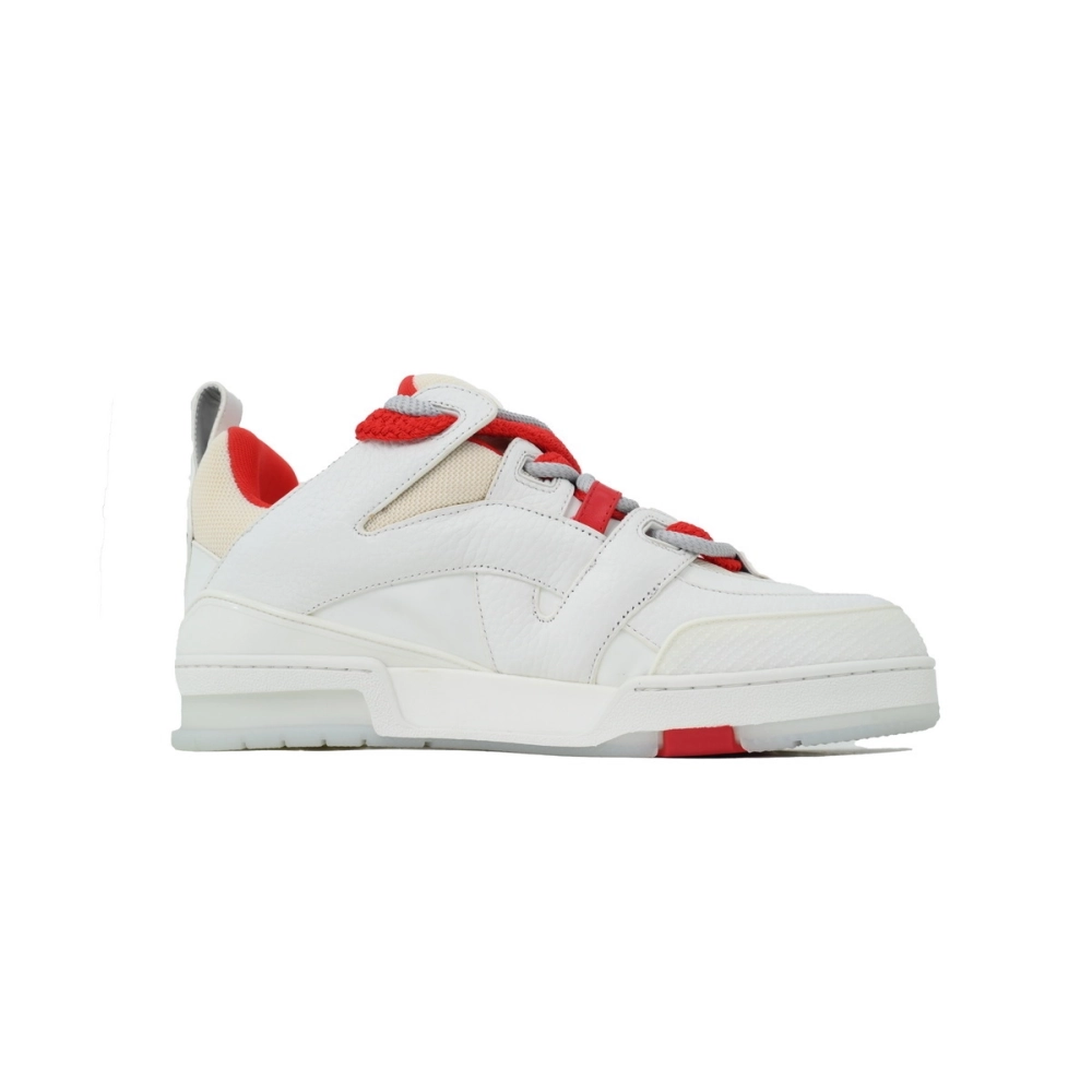 Louis Vuitton LV Skate Sneaker White And Red Flowers