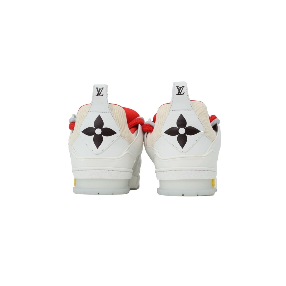 Louis Vuitton LV Skate Sneaker White And Red Flowers