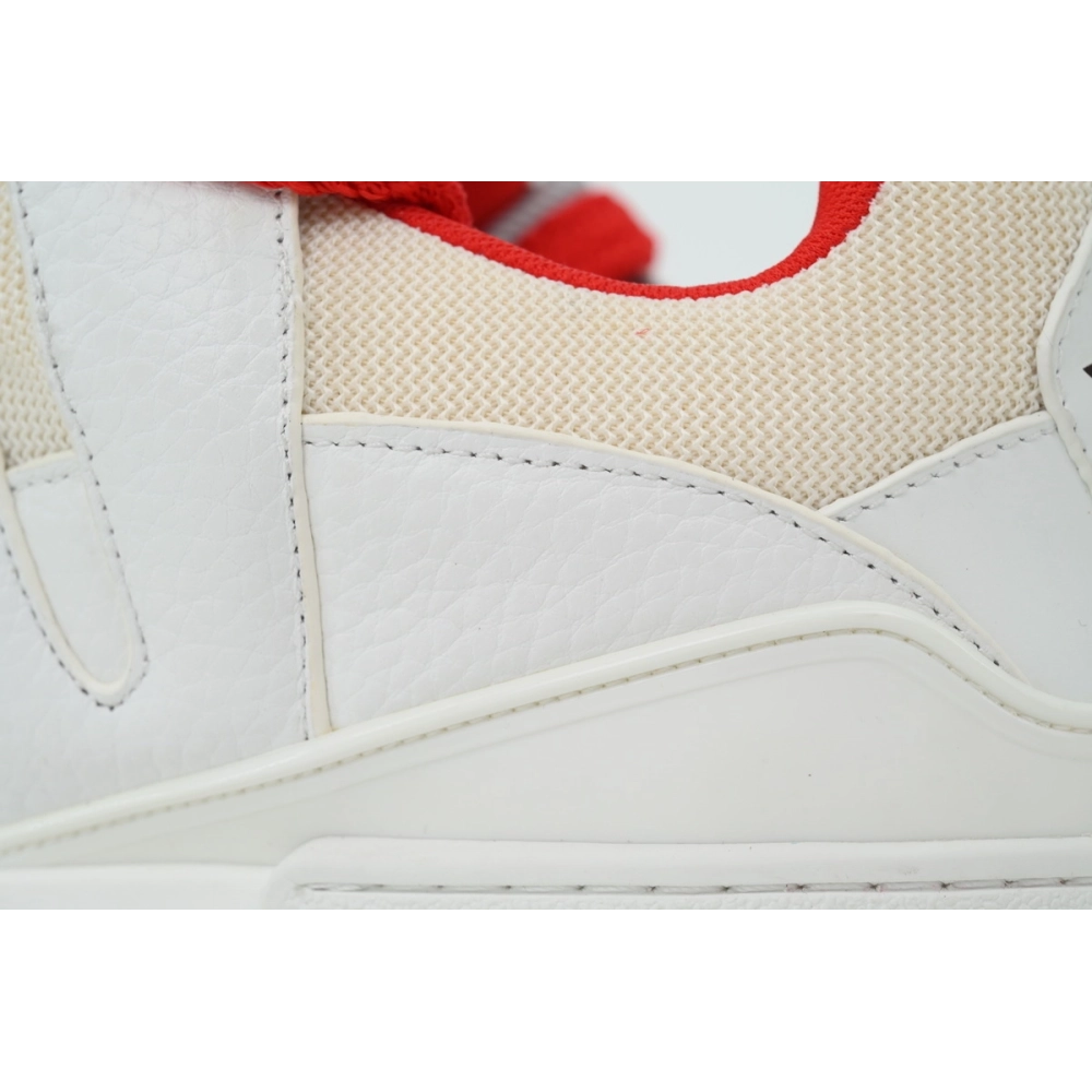 Louis Vuitton LV Skate Sneaker White And Red Flowers