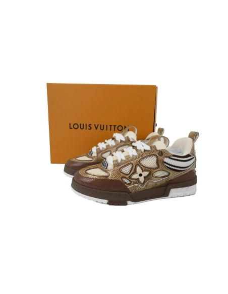 Louis Vuitton LV Skate Sneaker Knitted Collar khaki 1AHSWN