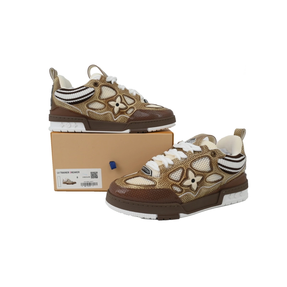 Louis Vuitton LV Skate Sneaker Knitted Collar khaki 1AHSWN