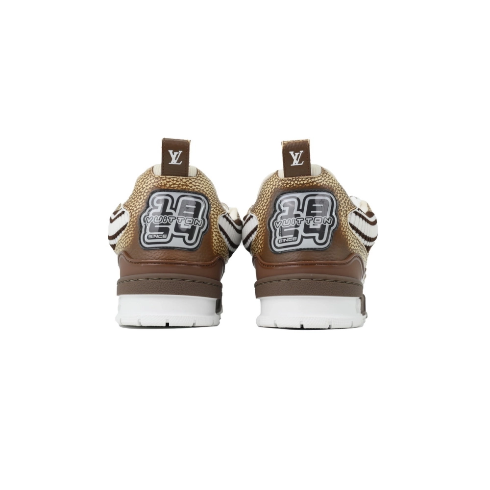 Louis Vuitton LV Skate Sneaker Knitted Collar khaki 1AHSWN