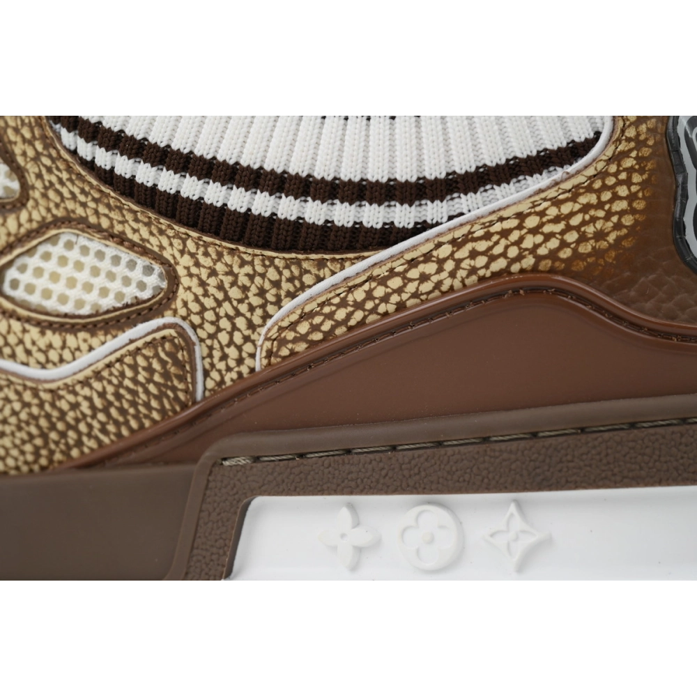 Louis Vuitton LV Skate Sneaker Knitted Collar khaki 1AHSWN