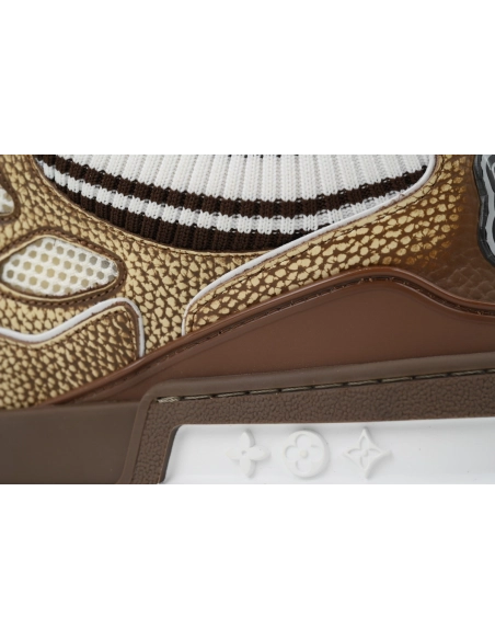 Louis Vuitton LV Skate Sneaker Knitted Collar khaki 1AHSWN