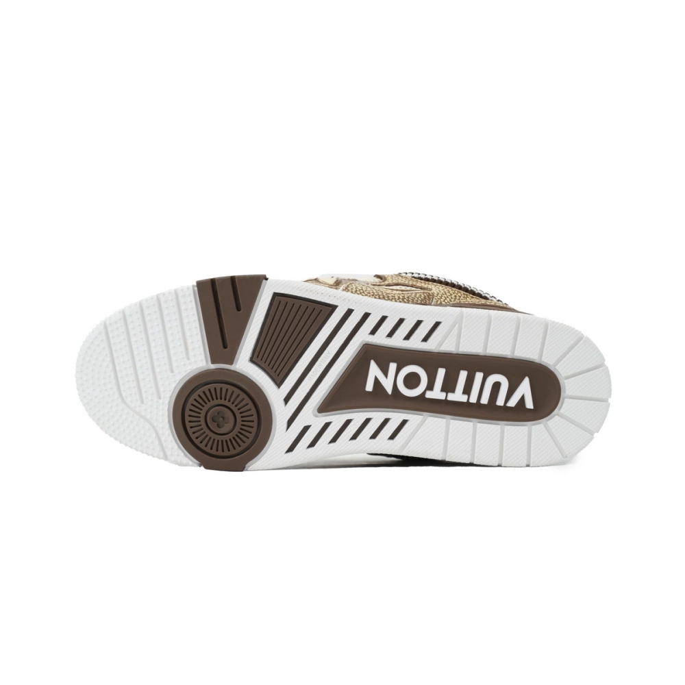 Louis Vuitton LV Skate Sneaker Knitted Collar khaki 1AHSWN