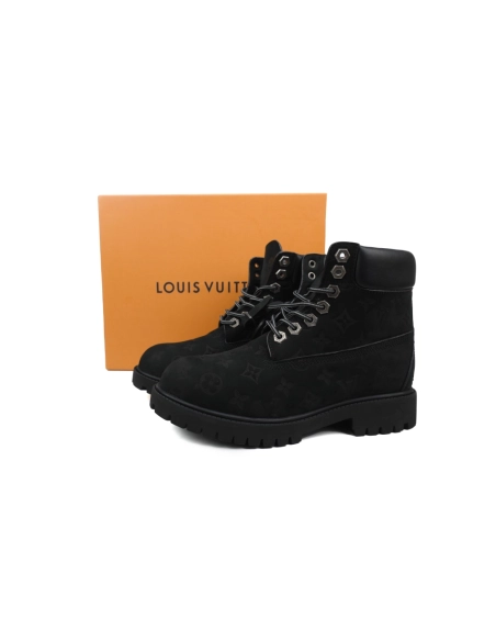 Louis Vuitton Timberland 6 Ankle Boot Black Monogram 1AD73H
