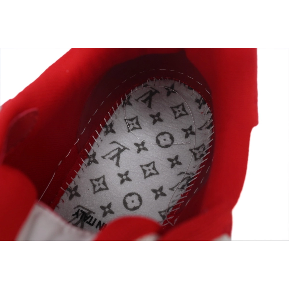 Louis Vuitton Trainer Red Monogram Denim 1ABLXI