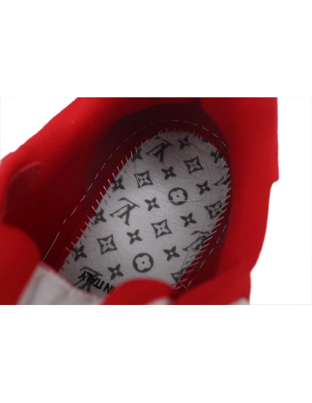 Louis Vuitton Trainer Red Monogram Denim 1ABLXI