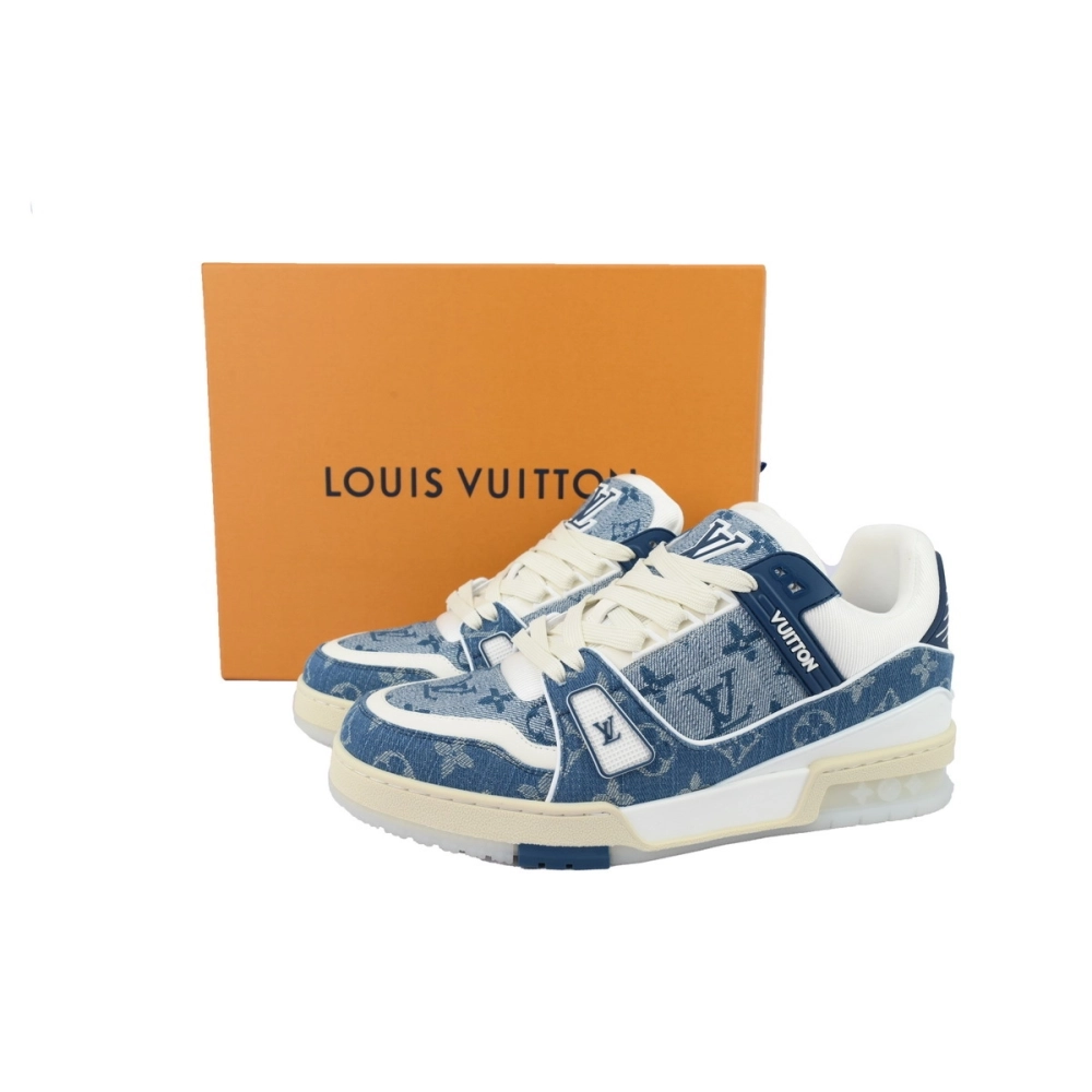 Louis Vuitton Trainer Sneaker Transparent Denim Blue