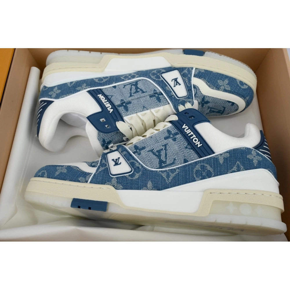 Louis Vuitton Trainer Sneaker Transparent Denim Blue