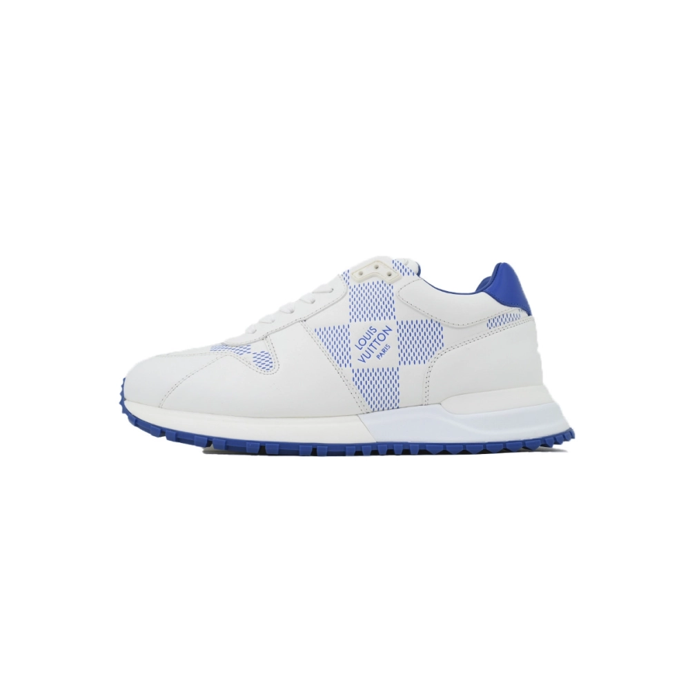 Louis Vuitton Runner White Blue Grid Pattern