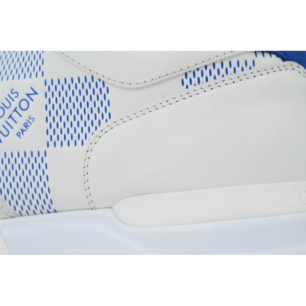 Louis Vuitton Runner White Blue Grid Pattern