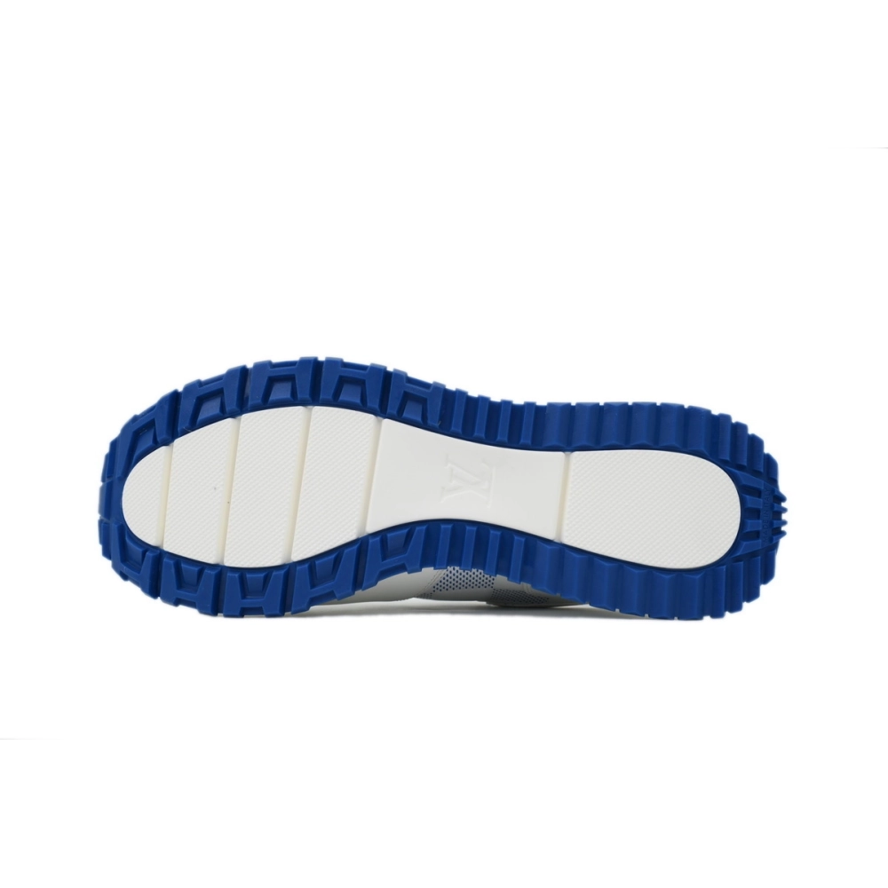 Louis Vuitton Runner White Blue Grid Pattern