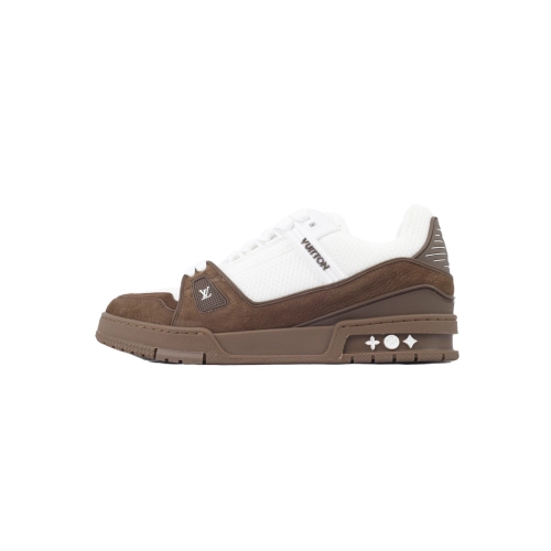 Louis Vuitton Trainer White Brown